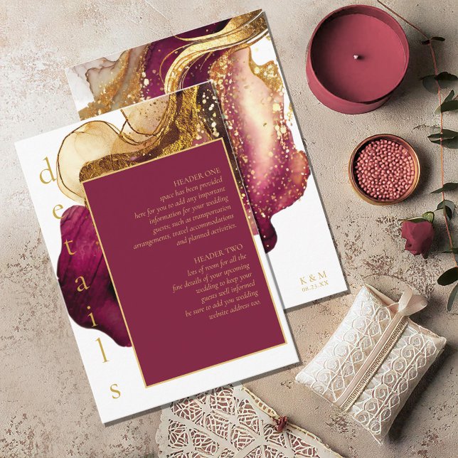 Tarjeta De Recepción Resumen Sparkling Boda Wine Red ID1018 (Subido por el creador)
