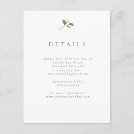 Tarjeta De Recepción Retrato Boda elegante de la floración de la percha