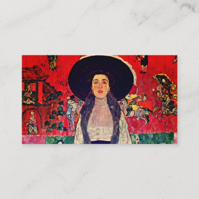 Tarjeta De Recepción Retrato Gustav Klimt de Adele Bloch-Bauer II (Anverso)