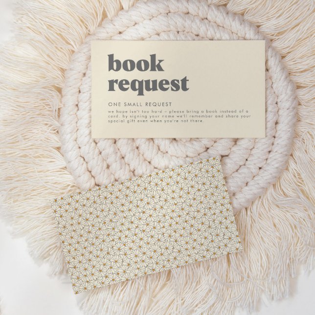 Tarjeta De Recepción Retro Boho Daisy solicitud de libro de Baby Shower (Subido por el creador)