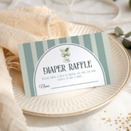 Tarjeta De Recepción Retro Bow Tini One Martini Baby Shower Diaper