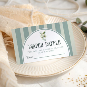 Tarjeta De Recepción Retro Bow Tini One Martini Baby Shower Pañal