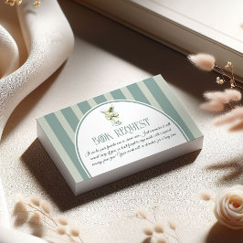 Tarjeta De Recepción Retro Bow Tini One Martini Book For Baby Shower