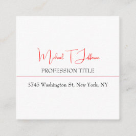 Tarjeta De Recepción Retro Clásico Elegante Plata Simple Blanco Rojo