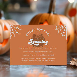 Tarjeta De Recepción Retro Fall Baby Breve Book Insert