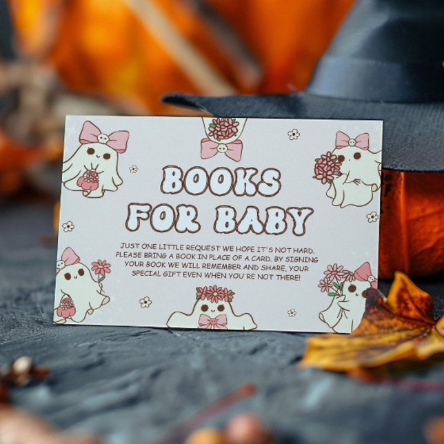 Tarjeta De Recepción Retro Halloween Baby Shower Books For Baby (Subido por el creador)
