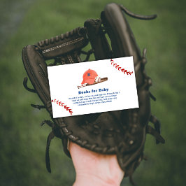 Tarjeta De Recepción Retro LIttle Slugger Baseball Books Baby Shower 