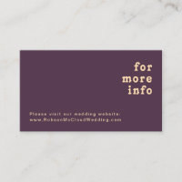 Retro moderno | Sitio Web Boda Púrpura Oscuro