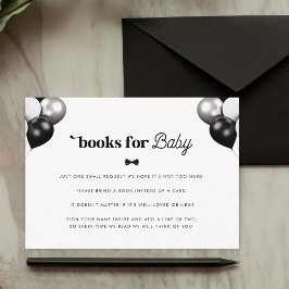 Tarjeta De Recepción Retro Pequeños Caballeros Libros para Baby Shower