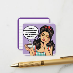 Tarjeta De Recepción Retro Pinup_ Rise and Shine