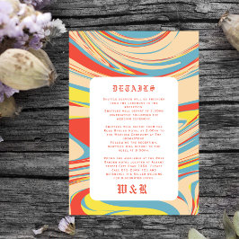 Tarjeta De Recepción Retro Resumen Patrón de arte Inglés antiguo