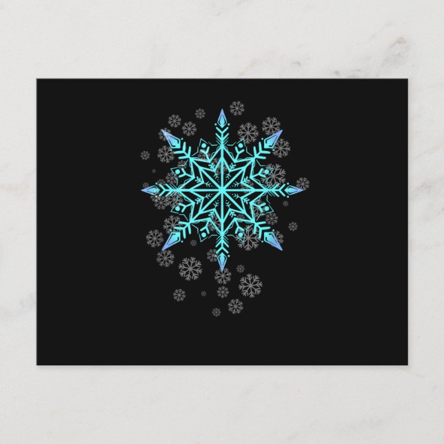 Tarjeta De Recepción Retro Snowflake para mujeres (Anverso)