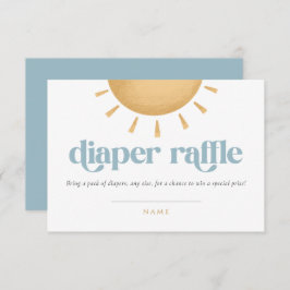 Tarjeta De Recepción Retro Sunshine Baby Shower Diaper Raffle