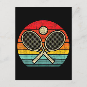 Tarjeta De Recepción Retro Vintage Crosage Tennis Racket Lover