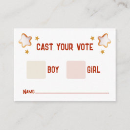 Tarjeta De Recepción Revelación de género de jengibre