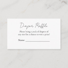 Tarjeta De Recepción Revelación de género Minimalista blanco y negro el