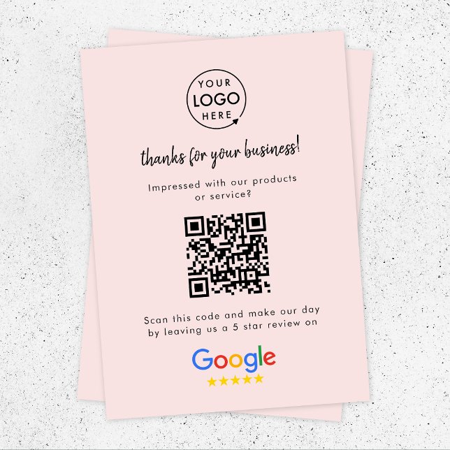 Tarjeta De Recepción Revistas de Google | Solicitud de calificación de  (Google Review interactive QR code enclosure cards branded with your company logo.)