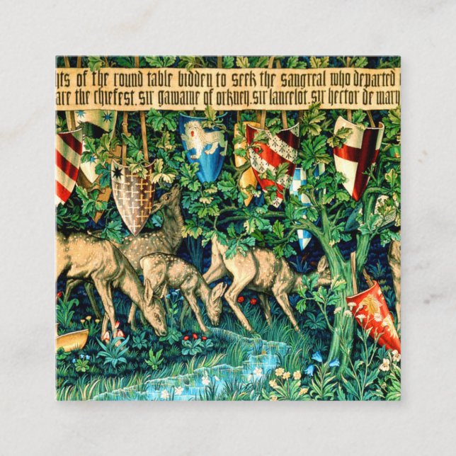 Tarjeta De Recepción Rey Medieval Arthur William Morris (Anverso)