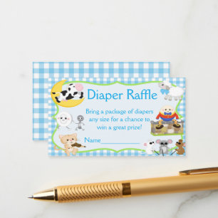 Tarjeta De Recepción Rhyme Diaper de guardería Raffle