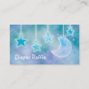 Tarjeta De Recepción Rifa celestial del pañal de Baby Shower de la