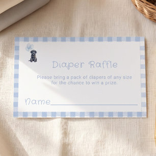 Tarjeta De Recepción Rifa de pañal de cachorro Labrador negro Sweet Blu