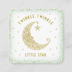 Tarjeta De Recepción Rifa de Pañales Brilla Estrellita Azul Bebé Cumple