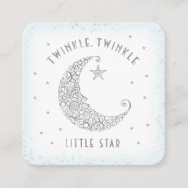 Tarjeta De Recepción Rifa de Pañales Brilla Estrellita Baby Shower Azul