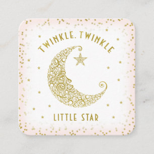 Tarjeta De Recepción Rifa de Pañales Brilla Pequeña Estrella Shower de 