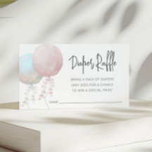 Rifa de Pañales con Globos de Pastel Revelación de