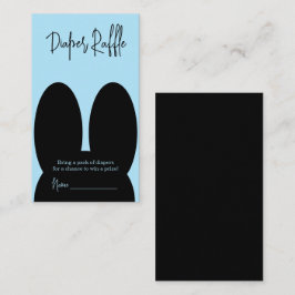 Tarjeta De Recepción Rifa de pañales de conejo negro