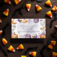 Rifa de pañales de Halloween Little Boo acuarela