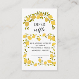 Tarjeta De Recepción Rifa de Pañales de Limón Boho Citrus Dulce