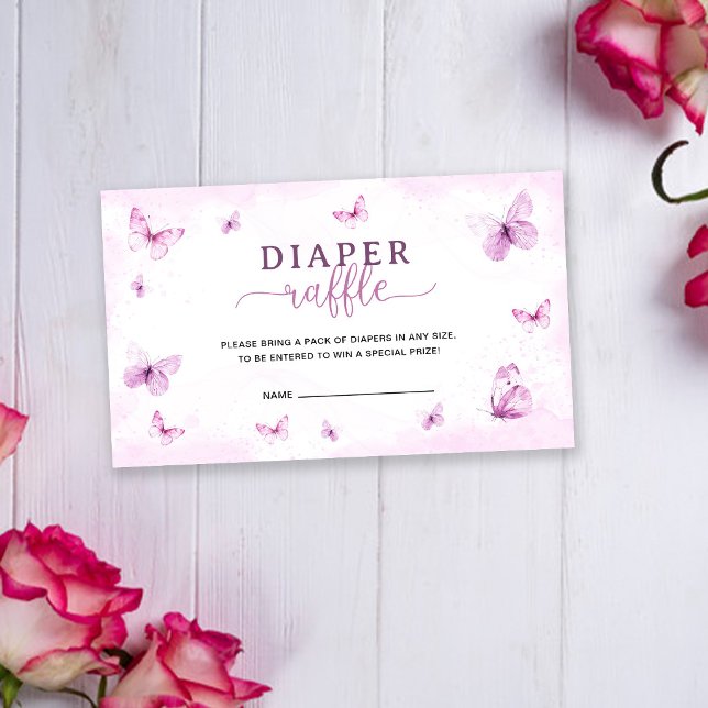 Tarjeta De Recepción Rifa de Pañales de Mariposa (Subido por el creador)