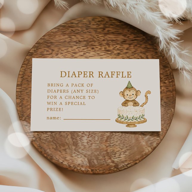 Tarjeta De Recepción Rifa de pañales de mono de bosque (Subido por el creador)