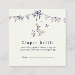 Tarjeta De Recepción Rifa de Pañales Neutrales en Género Lavender Silly