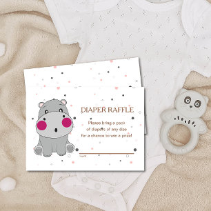 Tarjeta De Recepción Rifa de pañales para animales de dibujos animados