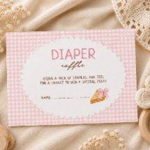 Rifa de pañales para baby shower Cutie Pie Pink gi