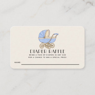 Tarjeta De Recepción Rifa de pañales para Baby Shower de Café Francés B