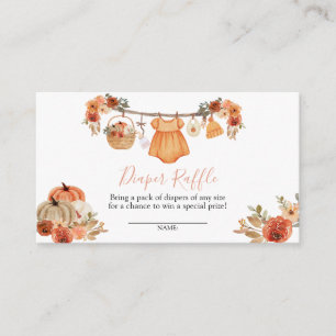 Tarjeta De Recepción Rifa de pañales para baby shower de ropa de enamor