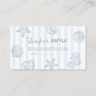 Tarjeta De Recepción Rifa de pañales para Baby Shower Sea You Soon