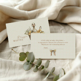 Tarjeta De Recepción Rifa de Pañales Silly Goose Limón Acuarela