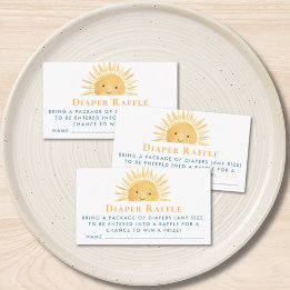Tarjeta De Recepción Rifa de pañales Sunshine Sol