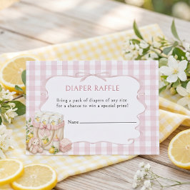 Tarjeta De Recepción Rifa de Pañales Tema de Limón Baby Shower
