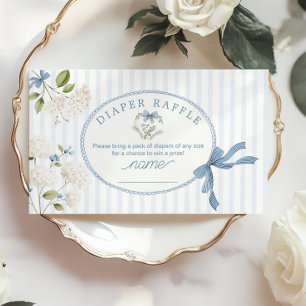 Tarjeta De Recepción Rifa de pañales Vintage French Coquette Baby Showe