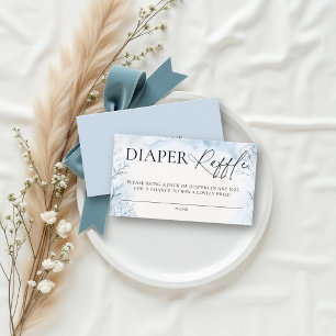 Tarjeta De Recepción Rifa de pañales Winter Wonderland Forest Baby Show