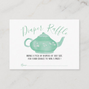 Tarjeta De Recepción Rifa elegante lamentable del pañal de Baby Shower