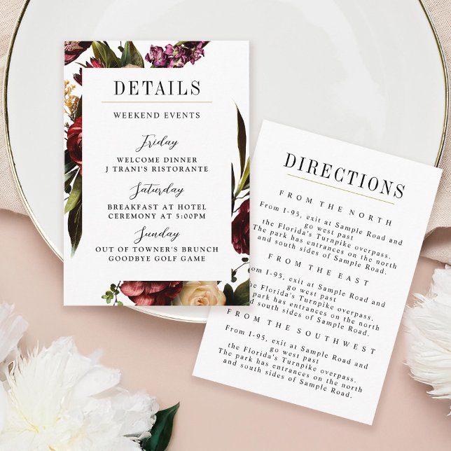 Tarjeta De Recepción Riqueza del Boda colorido de primavera (Subido por el creador)