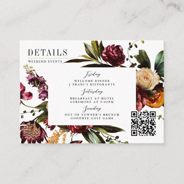 Tarjeta De Recepción Riqueza del Boda colorido de primavera (Anverso)