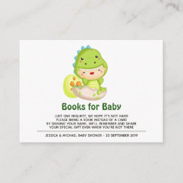 Tarjeta De Recepción Roar es un dinosaurio: Libros de Baby Shower para