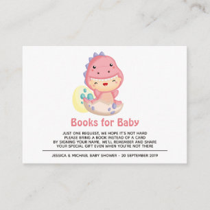 Tarjeta De Recepción Roar es un dinosaurio: Libros de Baby Shower para